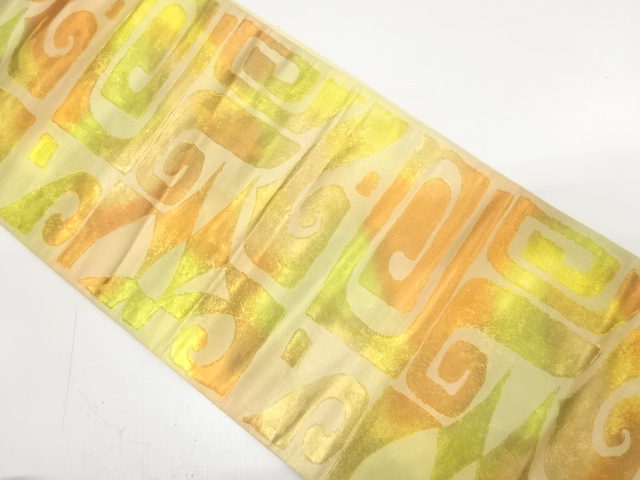 抽象模様織り出し　袋帯